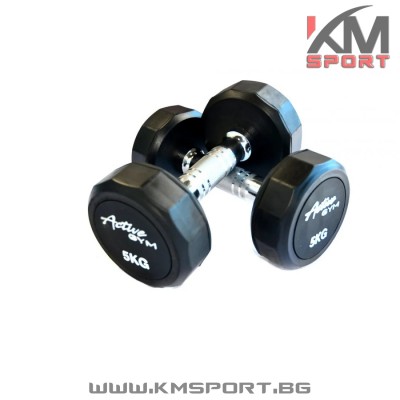 Професионални гумирани дъмбели 1 кг - 50кг , Active Gym